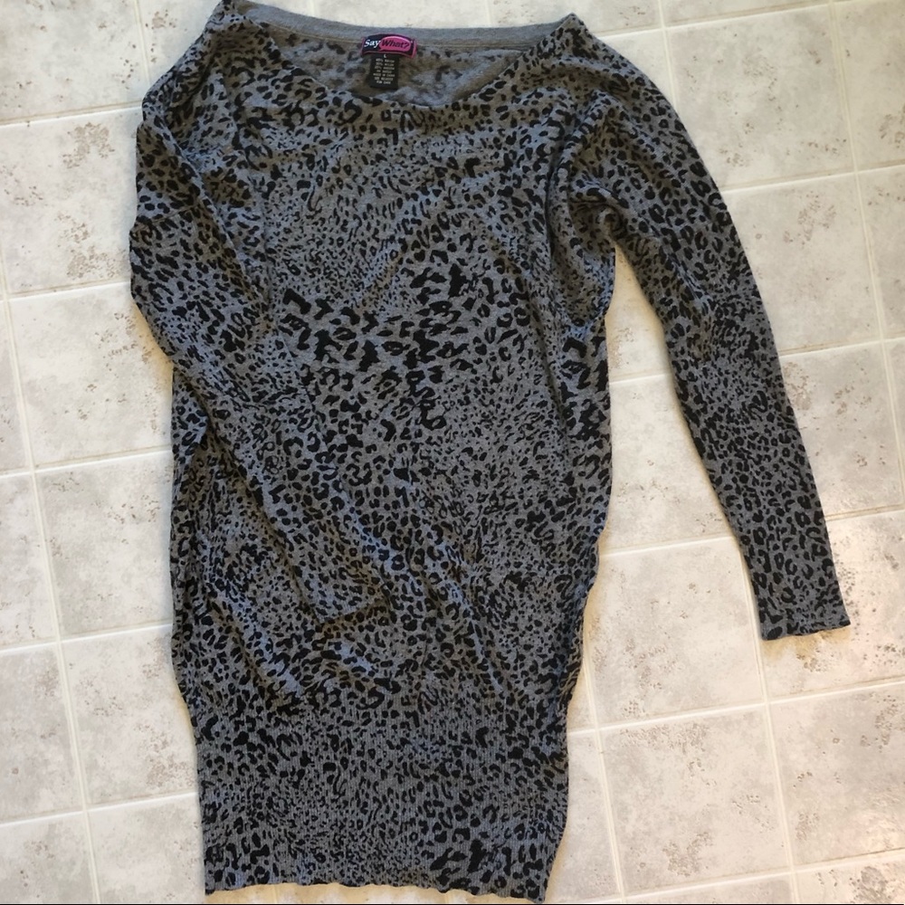 Leopard sweater dress
